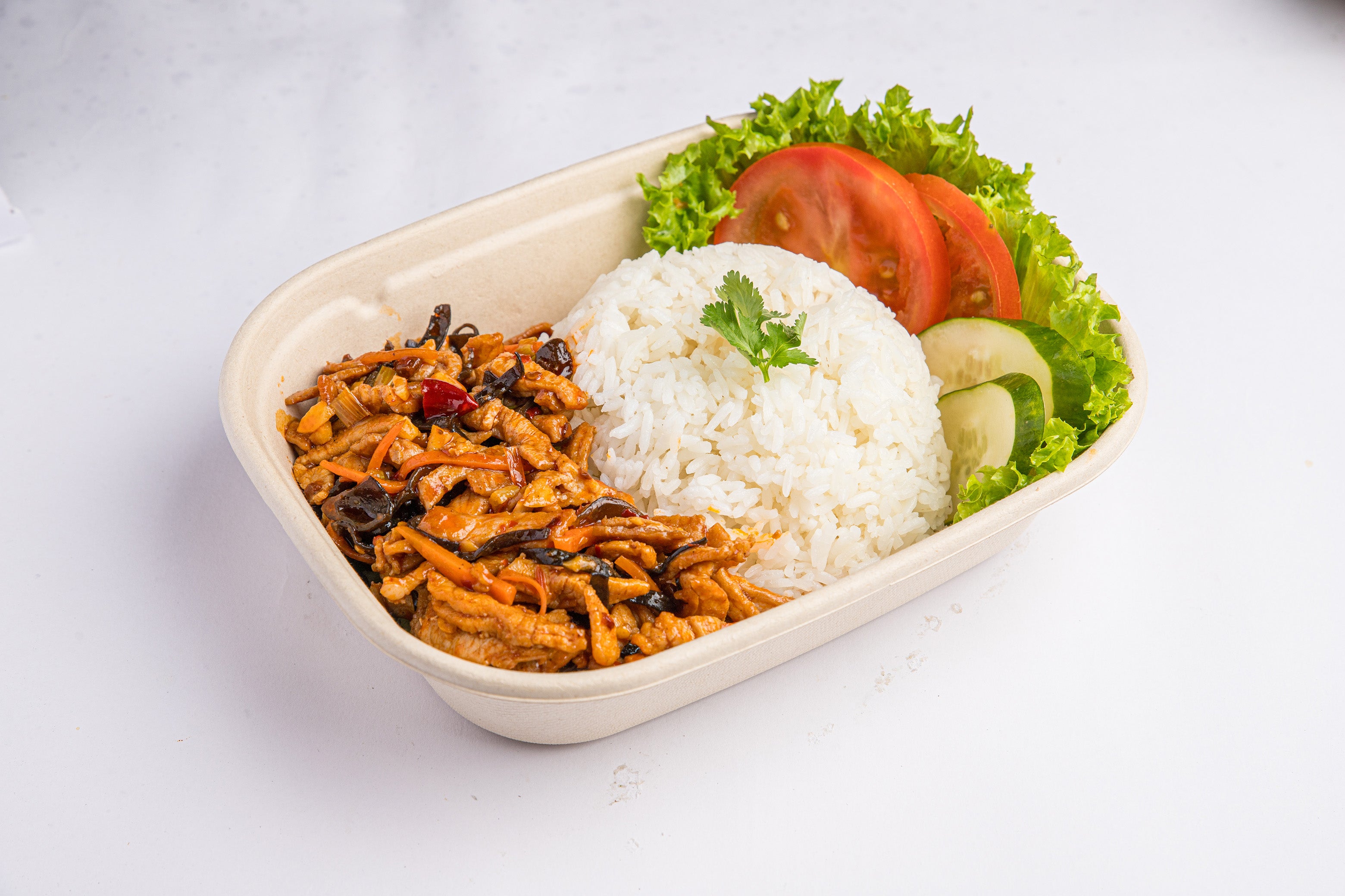 Sichuan Shredded Pork with Garlic Sauce Rice Bowl