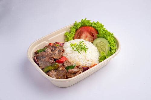 Black Pepper Beef Rice Bowl