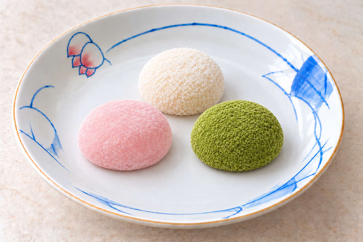 Mochi flavour assortment — reference image